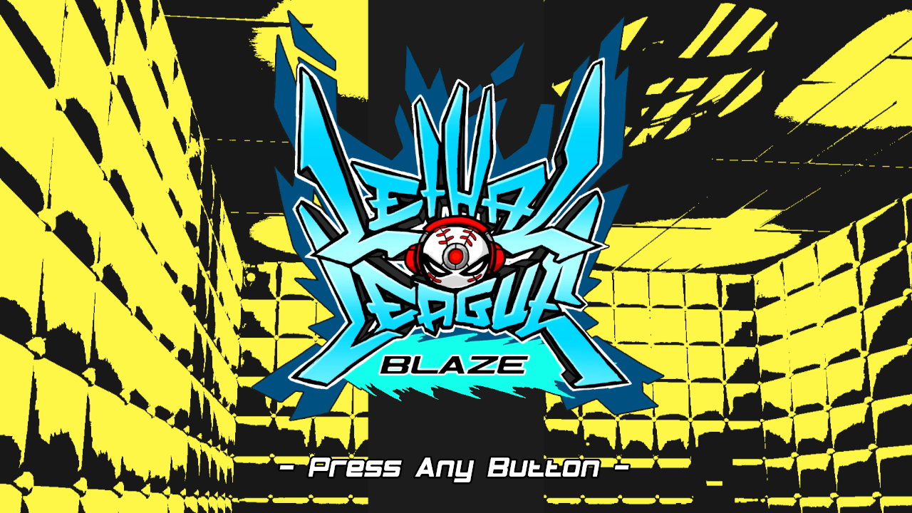 Lethal League Blaze title screen for Nintendo Switch