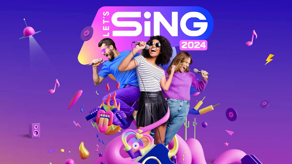 Let's Sing 2024 title screen for Nintendo Switch