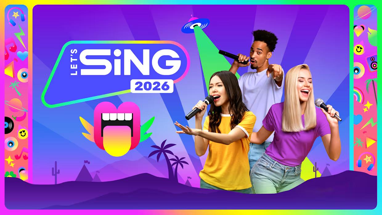 Let's Sing 2026 title screen for Nintendo Switch