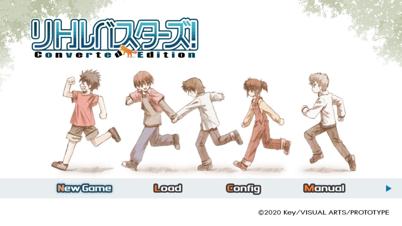 Little Busters! Converted Edition title screen for Nintendo Switch