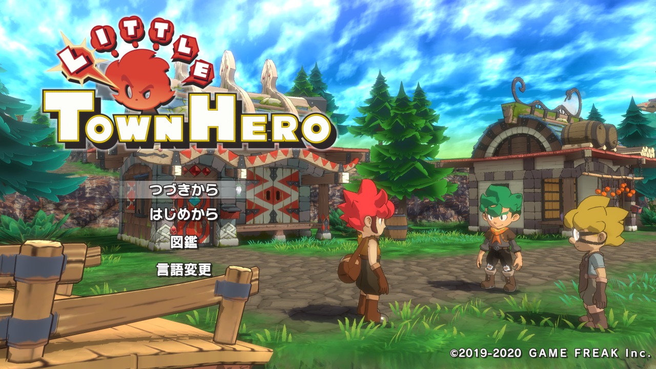 Little Town Hero title screen for Nintendo Switch