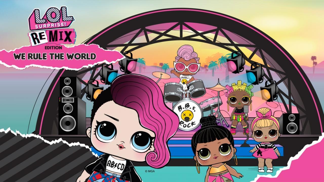 L.O.L. Surprise Remix: We Rule the World title screen for Nintendo Switch