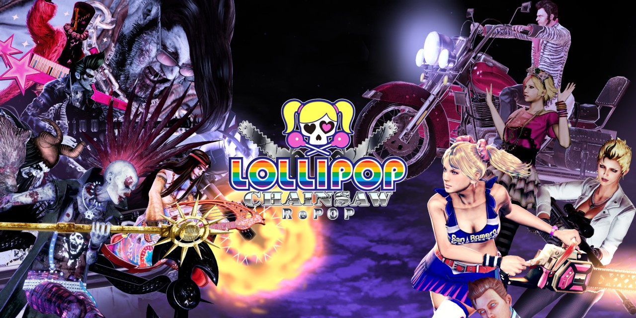 Lollipop Chainsaw RePOP title screen for Nintendo Switch