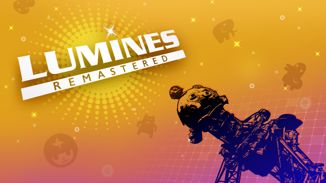 Lumines Remastered title screen for Nintendo Switch