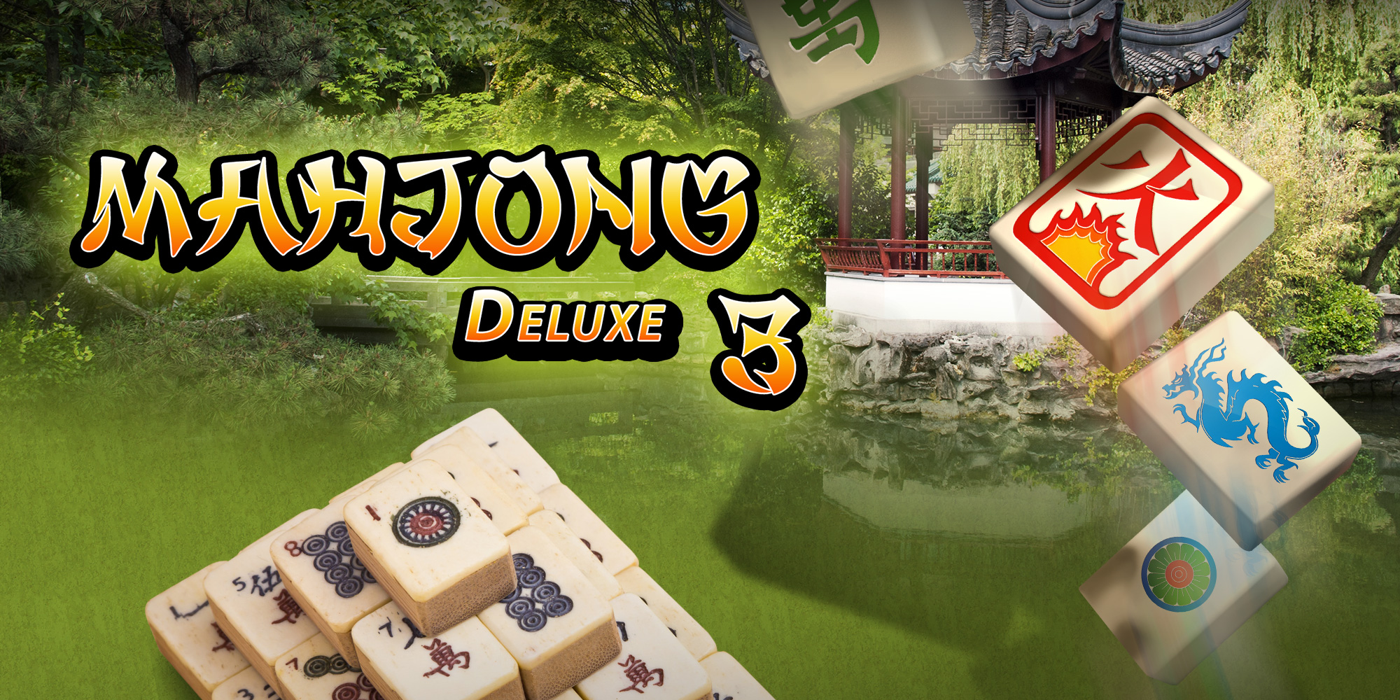 Mahjong Deluxe 3 title screen for Nintendo Switch