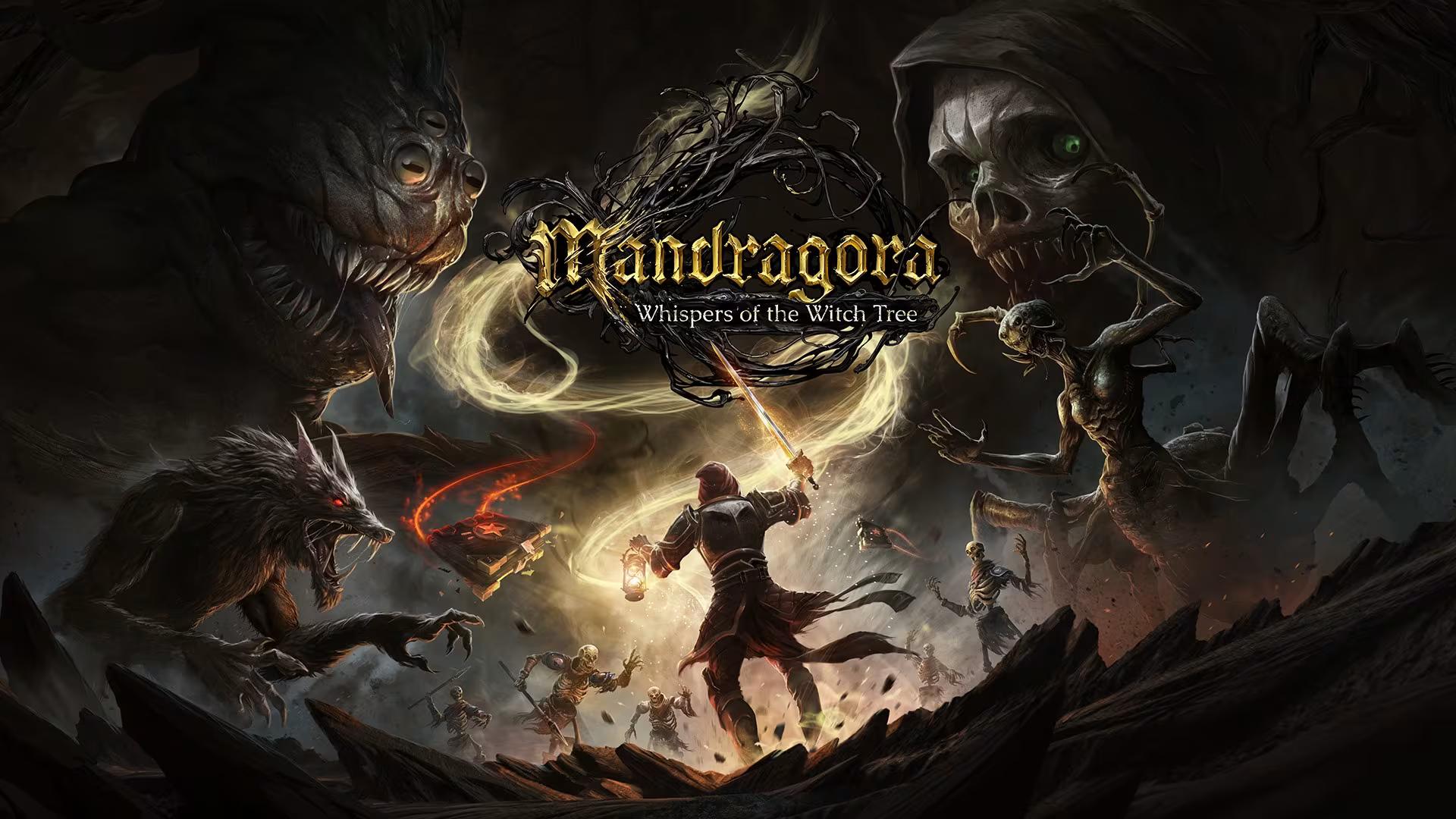 Mandragora: Whispers Of The Witch Tree title screen for Nintendo Switch