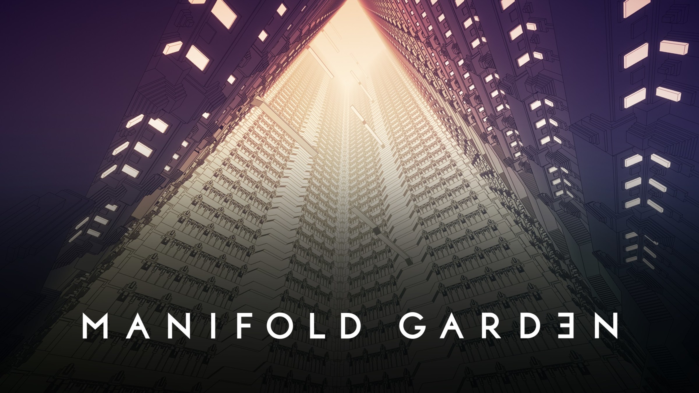 Manifold Garden title screen for Nintendo Switch