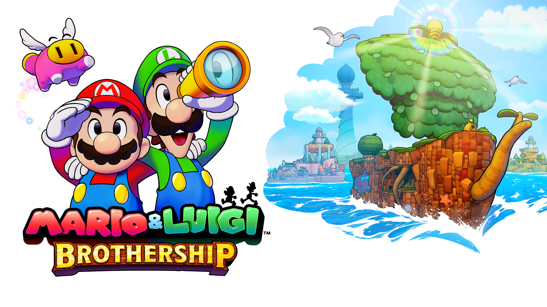 Mario & Luigi RPG: Brothership title screen for Nintendo Switch
