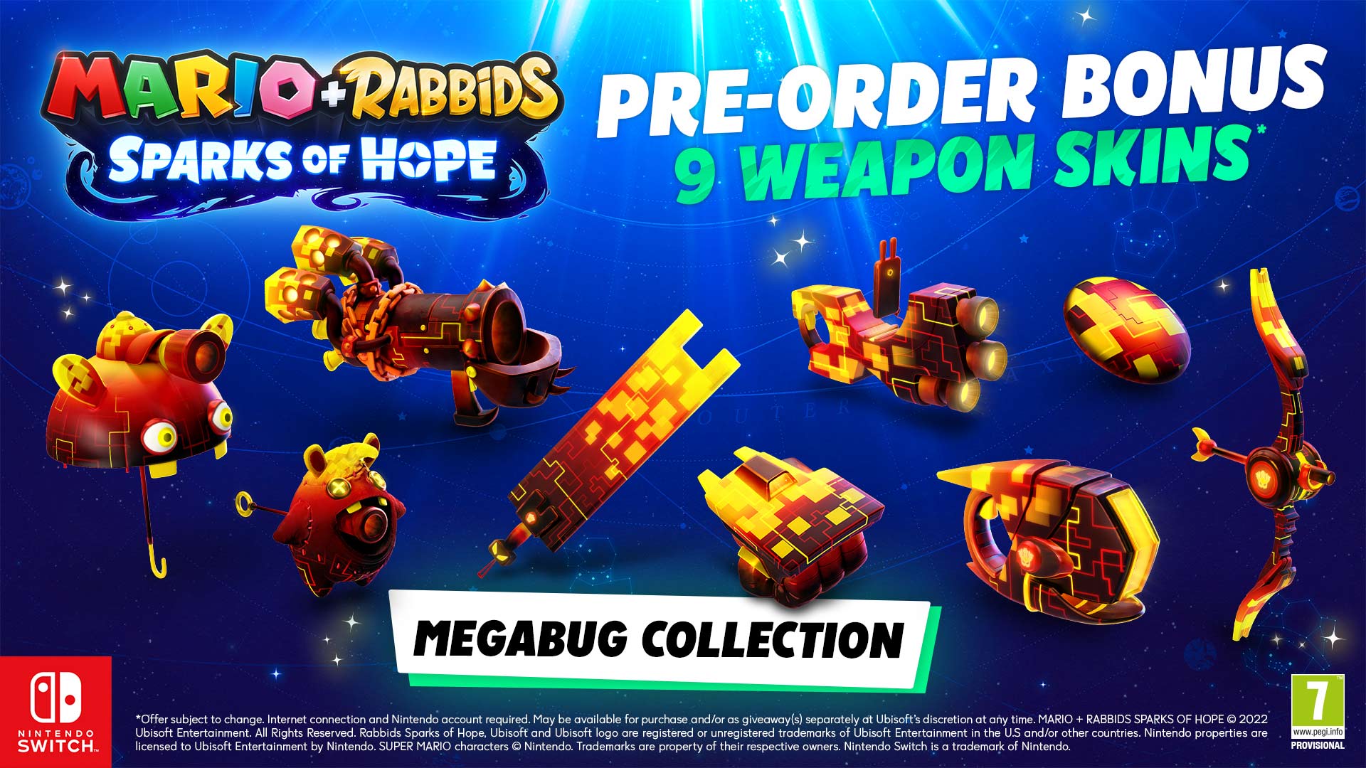 Mario + Rabbids Sparks of Hope title screen for Nintendo Switch