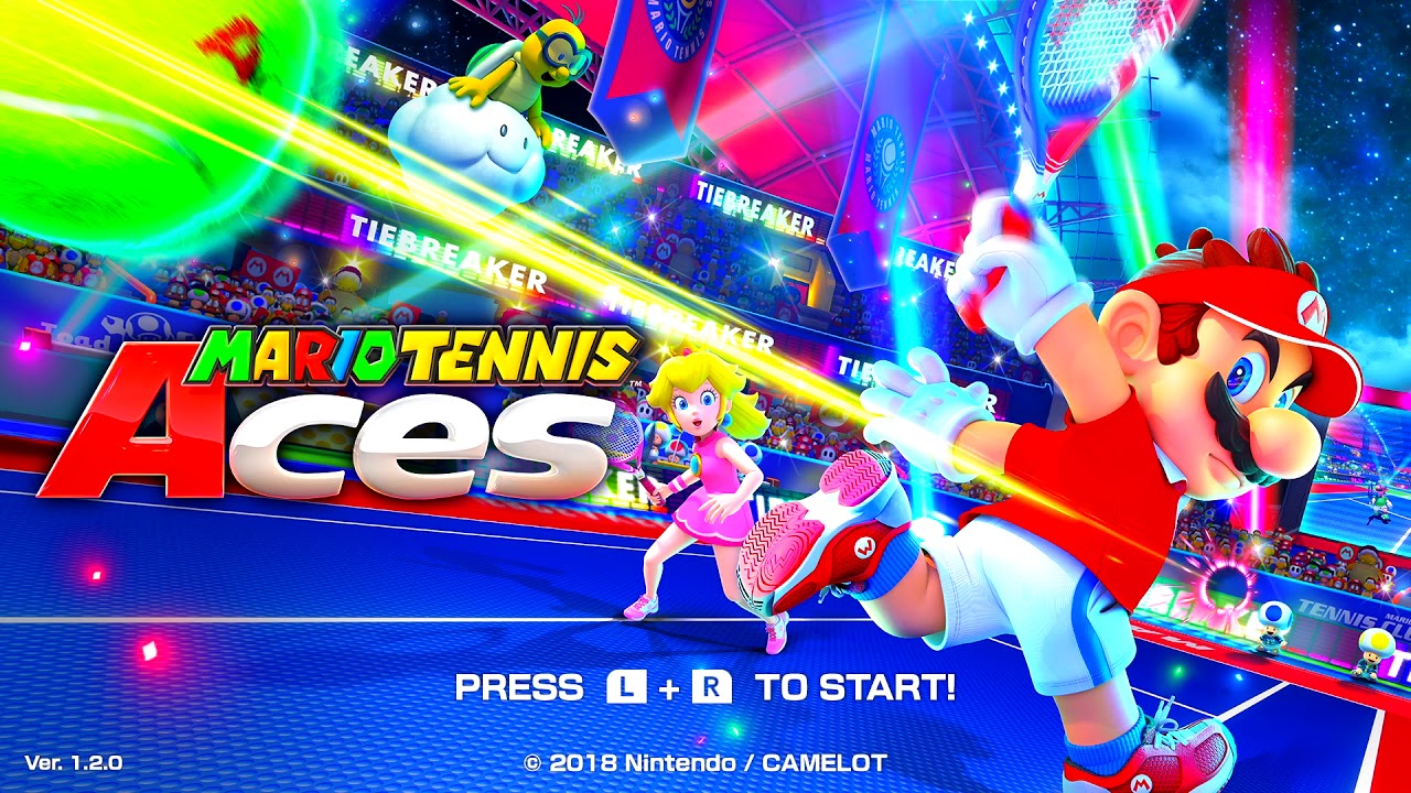 Mario Tennis Aces title screen for Nintendo Switch