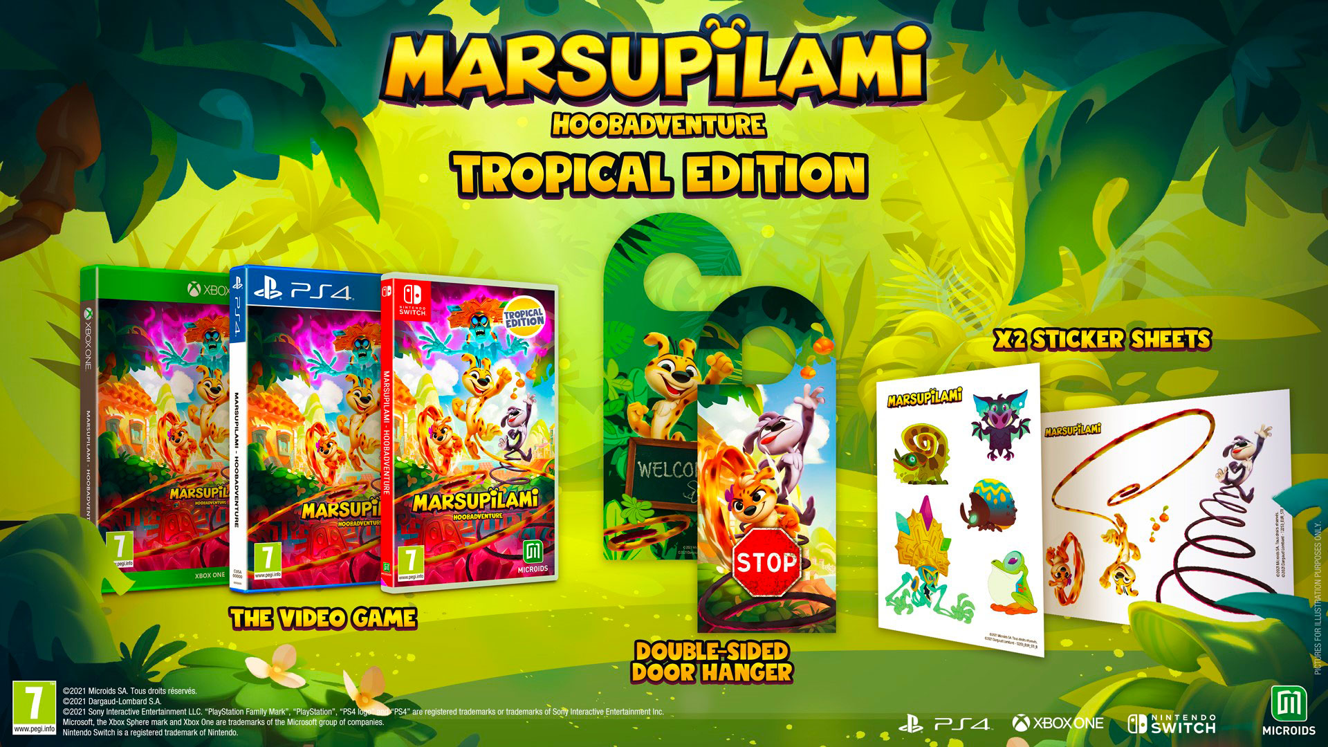 Marsupilami Hoobadventure title screen for Nintendo Switch
