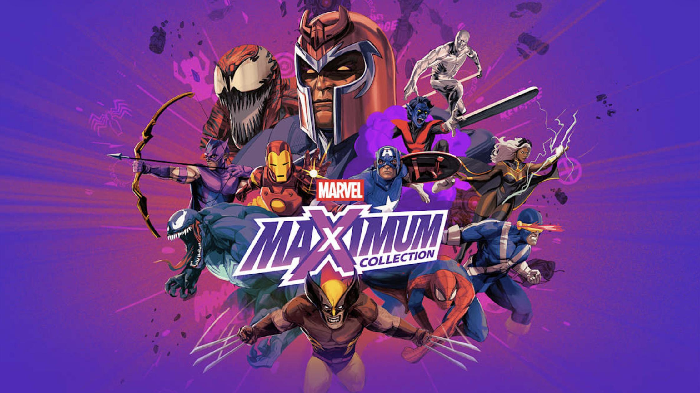 Marvel MaXimum Collection title screen for Nintendo Switch