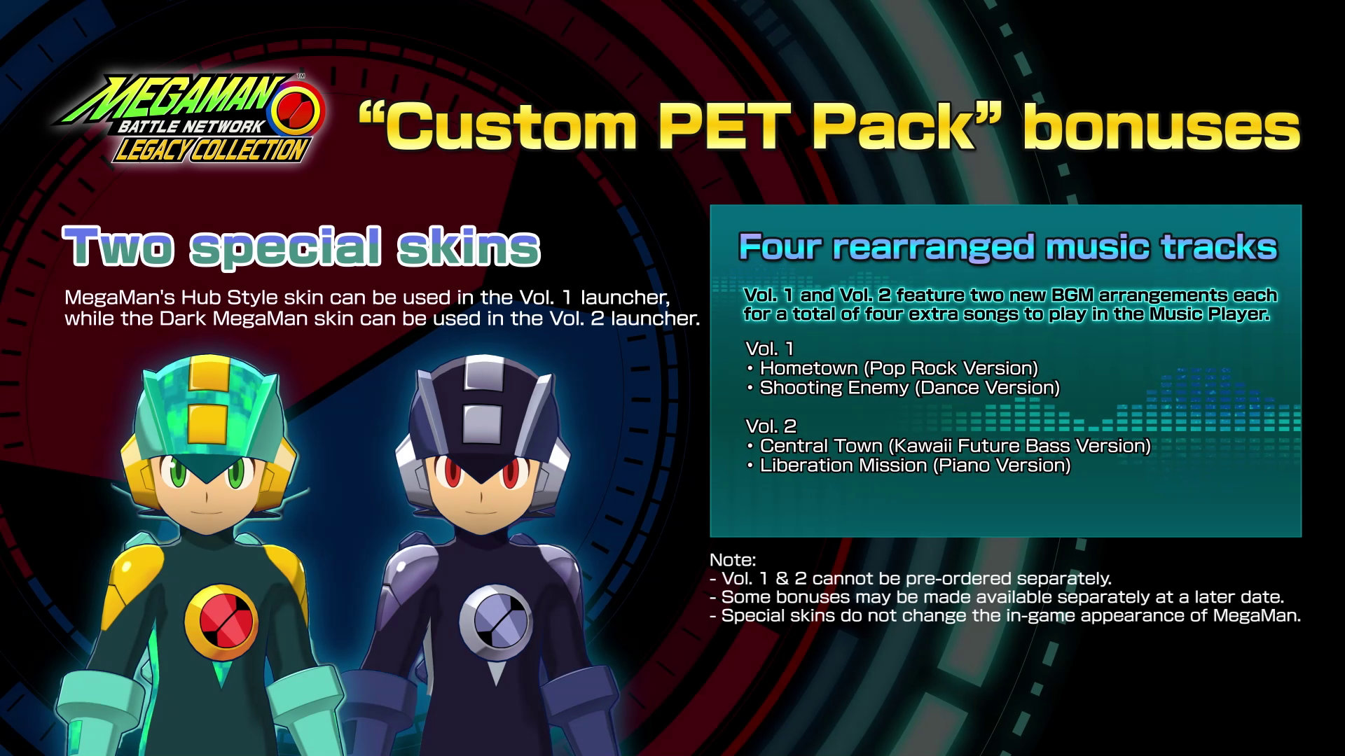 Mega Man Legacy Collection title screen for Nintendo Switch