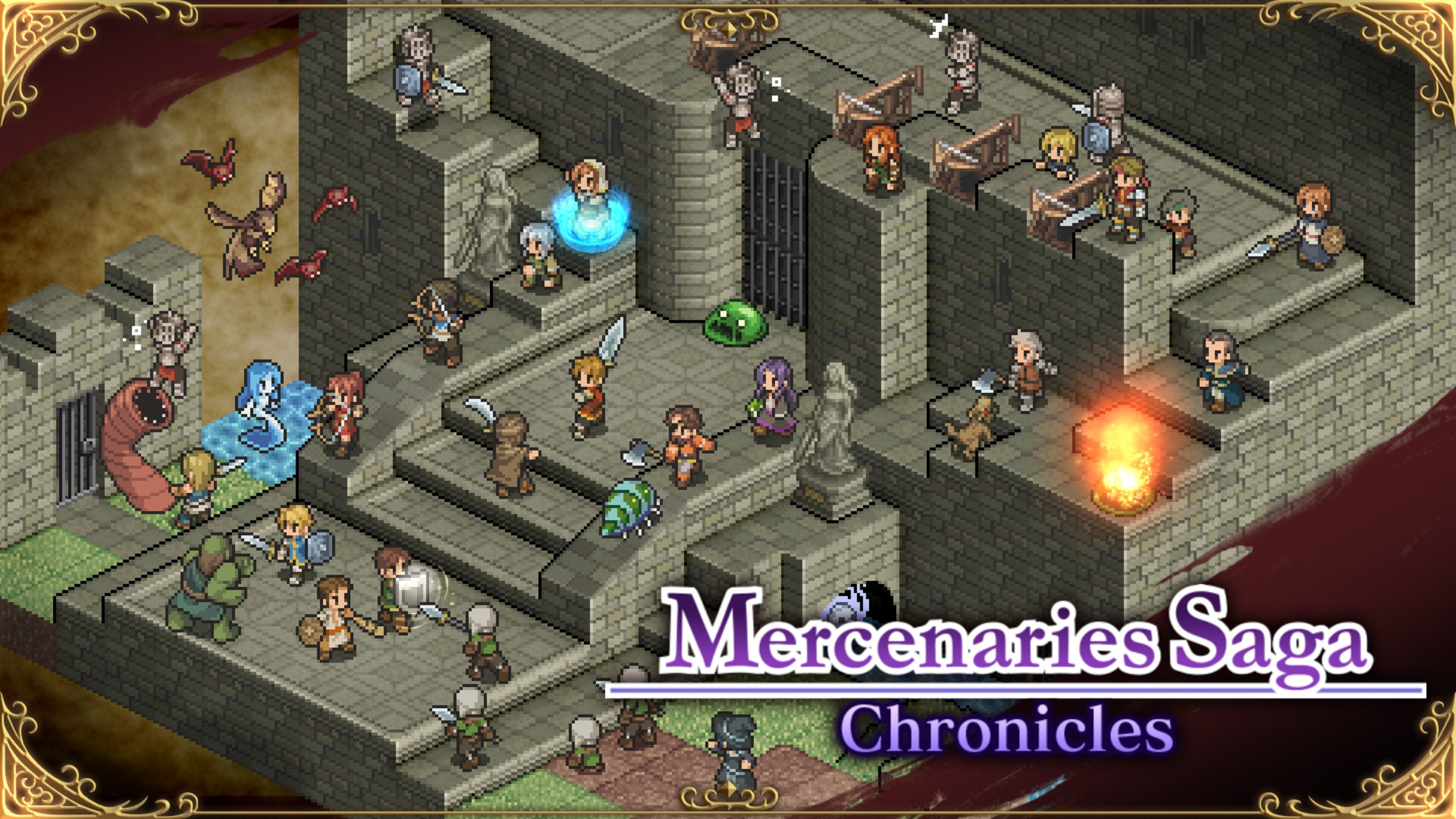 Mercenaries Saga & Wings title screen for Nintendo Switch