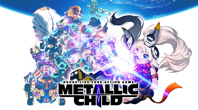 Metallic Child title screen for Nintendo Switch