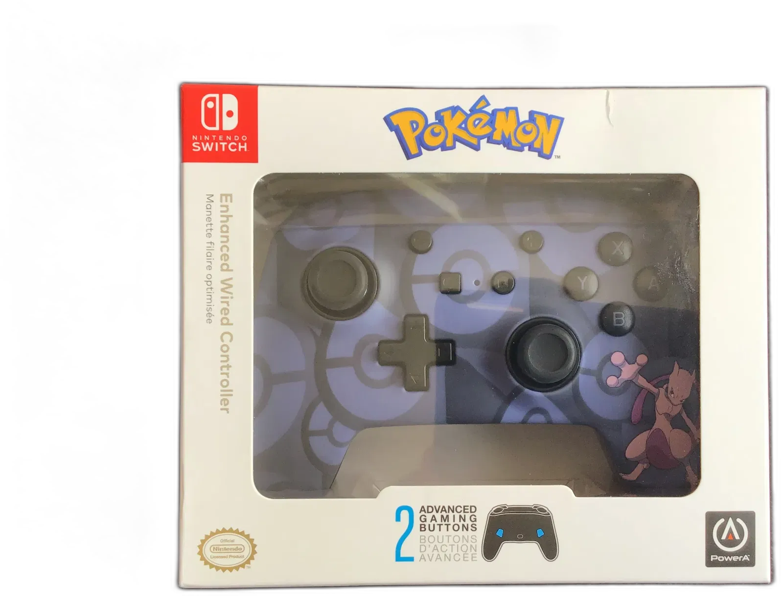 Mewtwo Wired Controller title screen for Nintendo Switch