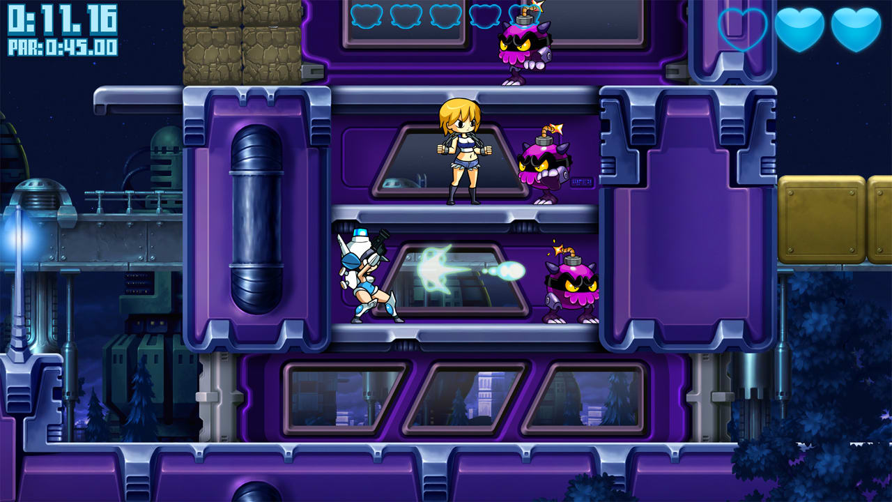 Mighty Switch Force Collection title screen for Nintendo Switch