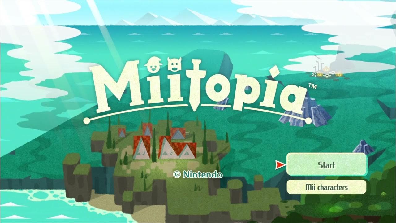 Miitopia title screen for Nintendo Switch
