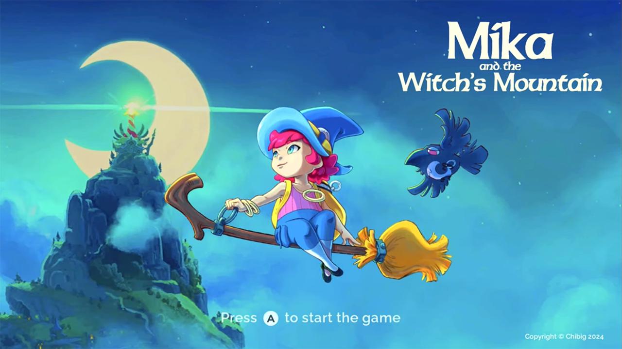 Mika And The Witch's Mountain title screen for Nintendo Switch