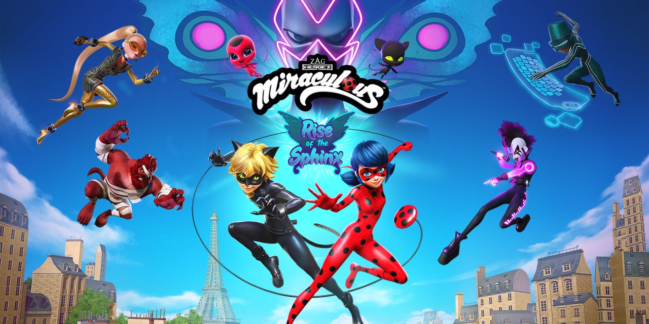Miraculous: Rise of the Sphinx title screen for Nintendo Switch