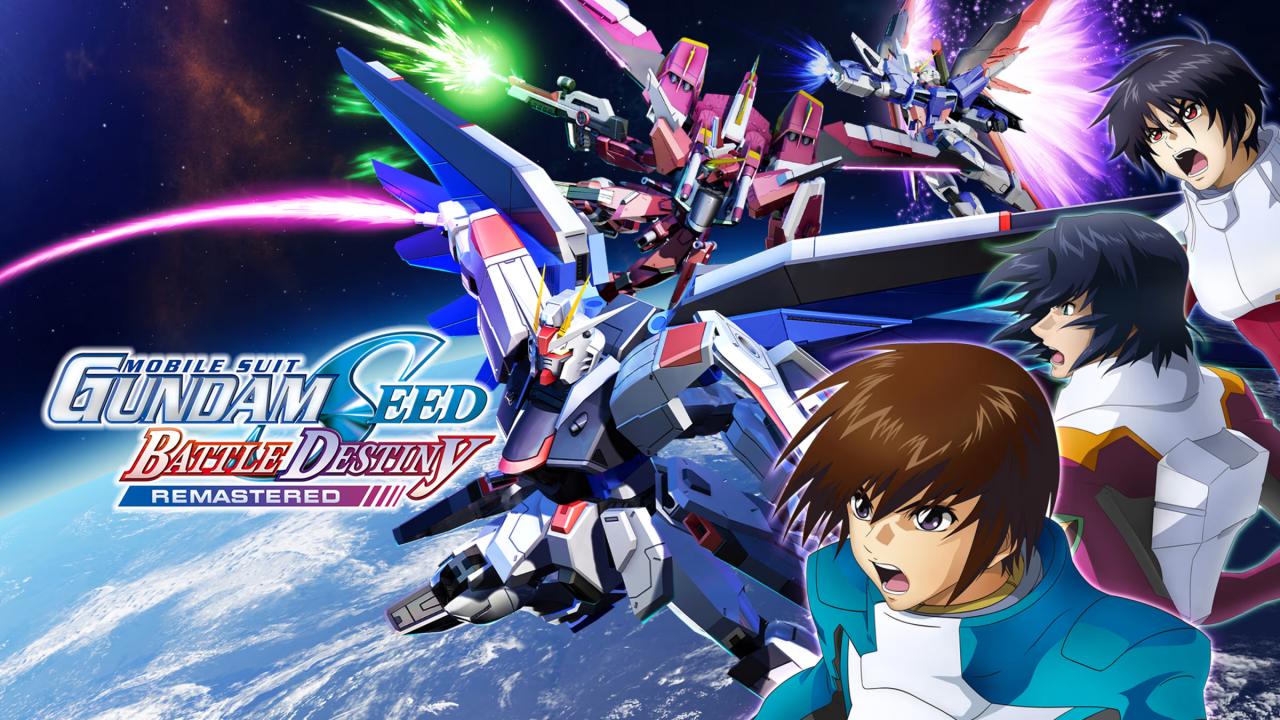 Mobile Suit Gundam SEED Battle Destiny Remastered title screen for Nintendo Switch