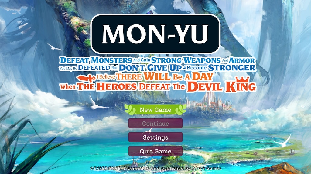 MON-YU title screen for Nintendo Switch