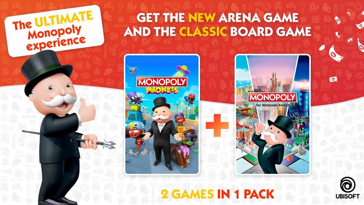 Monopoly and Monopoly Madness title screen for Nintendo Switch