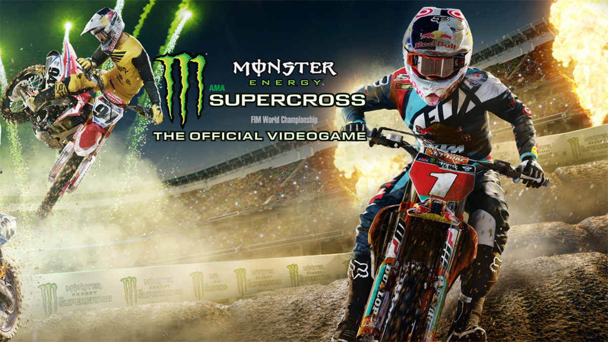 Monster Energy Supercross title screen for Nintendo Switch