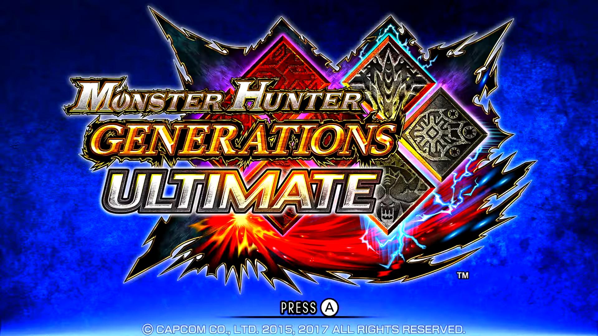 Monster Hunter Generations Ultimate title screen for Nintendo Switch