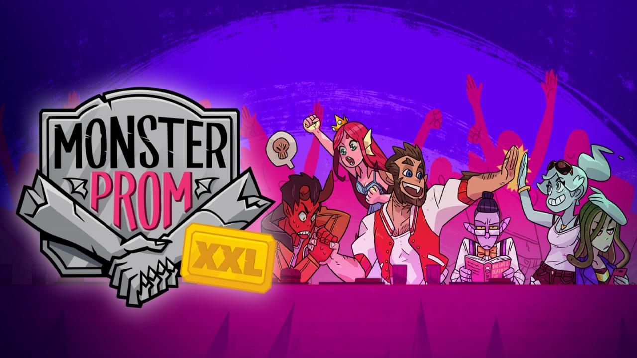 Monster Prom XXL title screen for Nintendo Switch