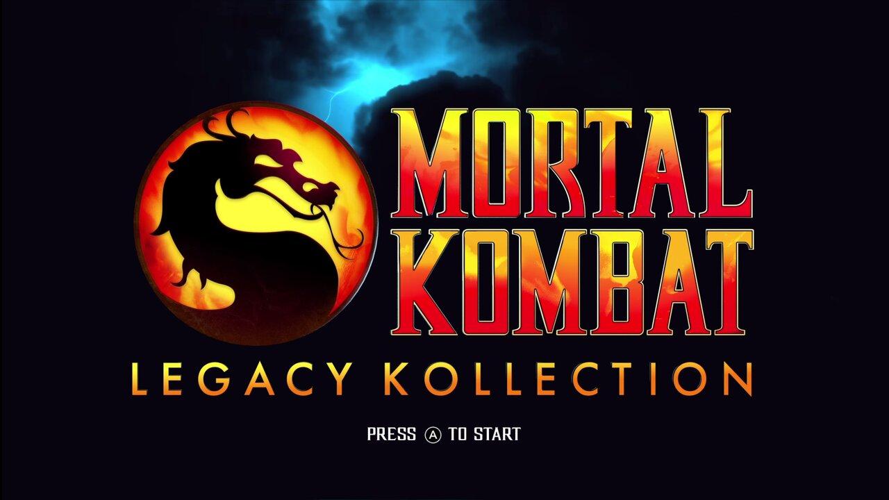 Mortal Kombat: Legacy Kollection title screen for Nintendo Switch