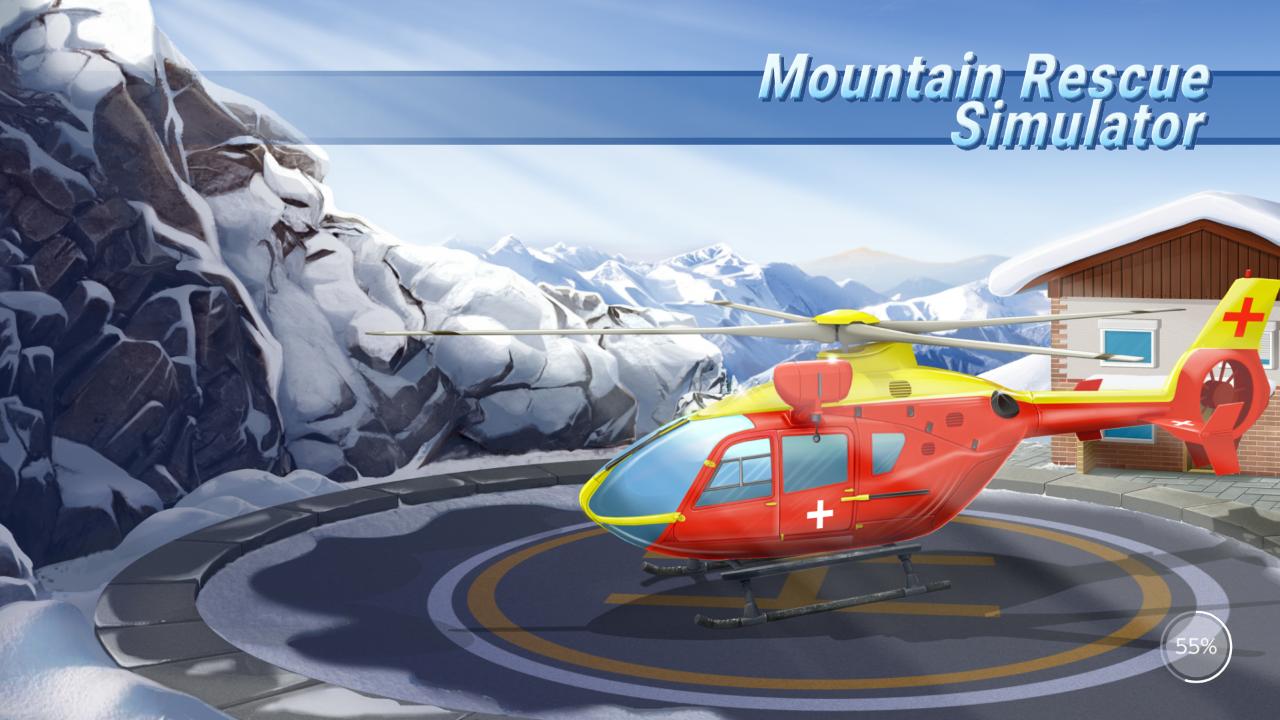 Mountain Rescue Simulator title screen for Nintendo Switch