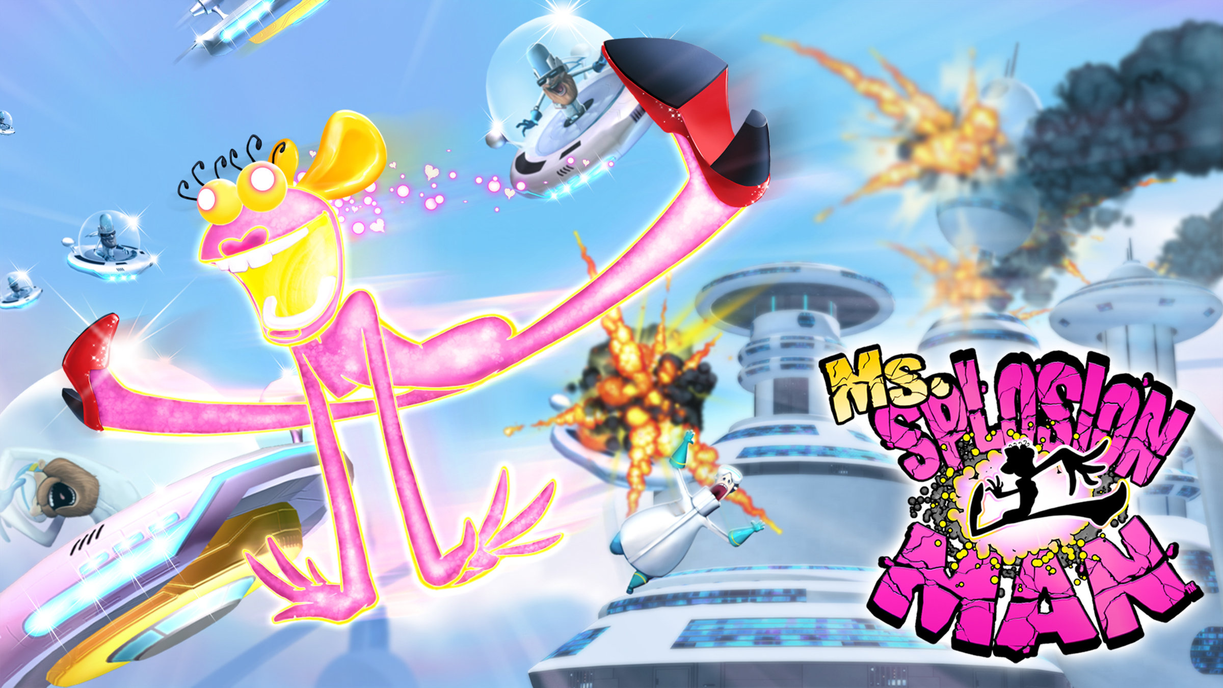 Ms. Splosion Man title screen for Nintendo Switch