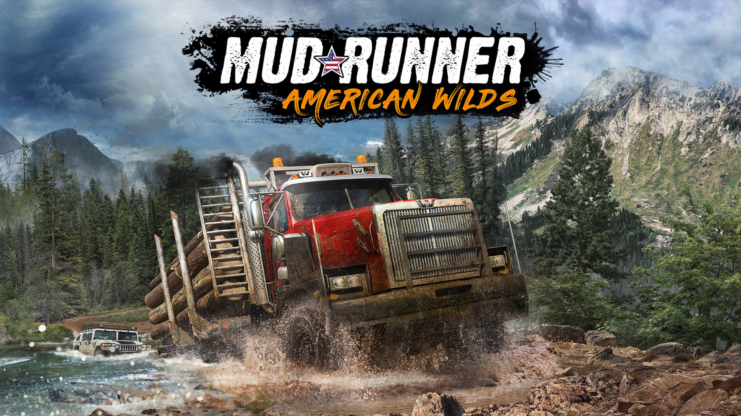 MudRunner American Wilds title screen for Nintendo Switch