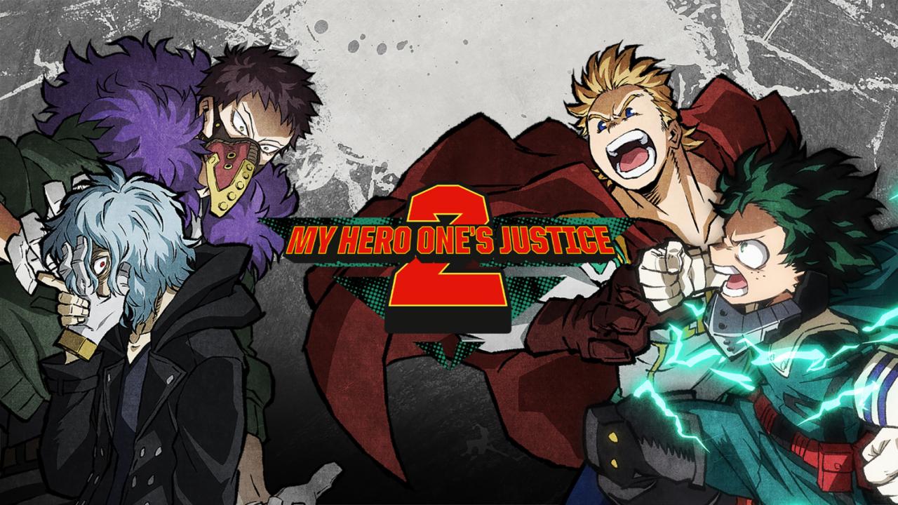My Hero One's Justice 2 title screen for Nintendo Switch
