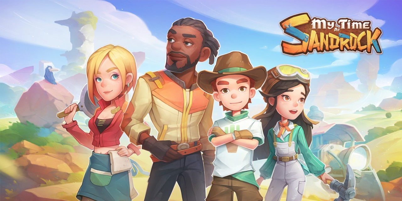 My Time at Sandrock title screen for Nintendo Switch
