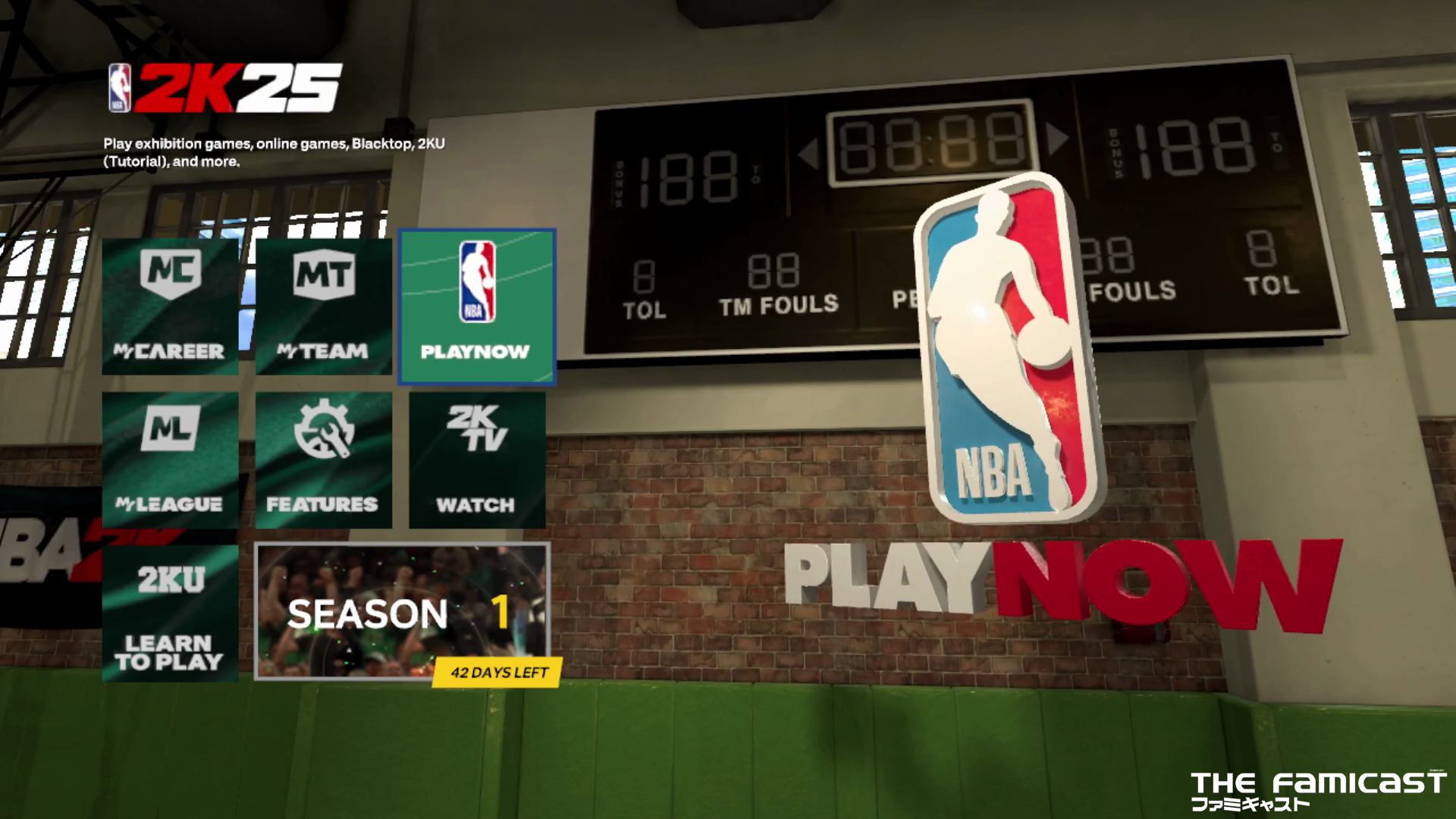 NBA 2K25 title screen for Nintendo Switch