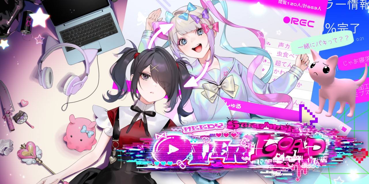 Needy Streamer Overload title screen for Nintendo Switch