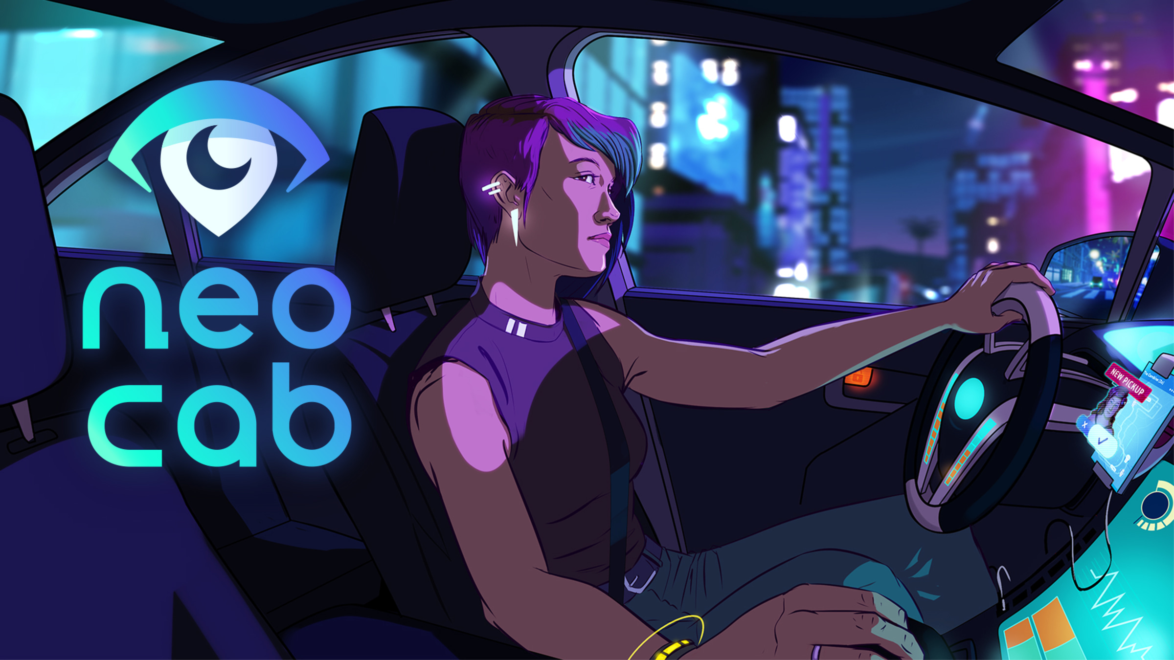Neo Cab title screen for Nintendo Switch