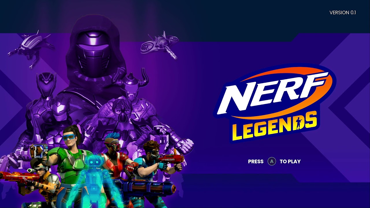 NERF Legends title screen for Nintendo Switch