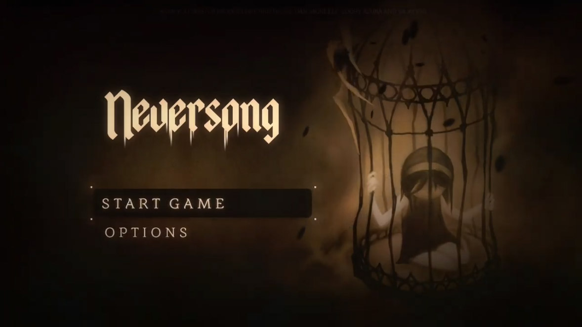 Neversong title screen for Nintendo Switch