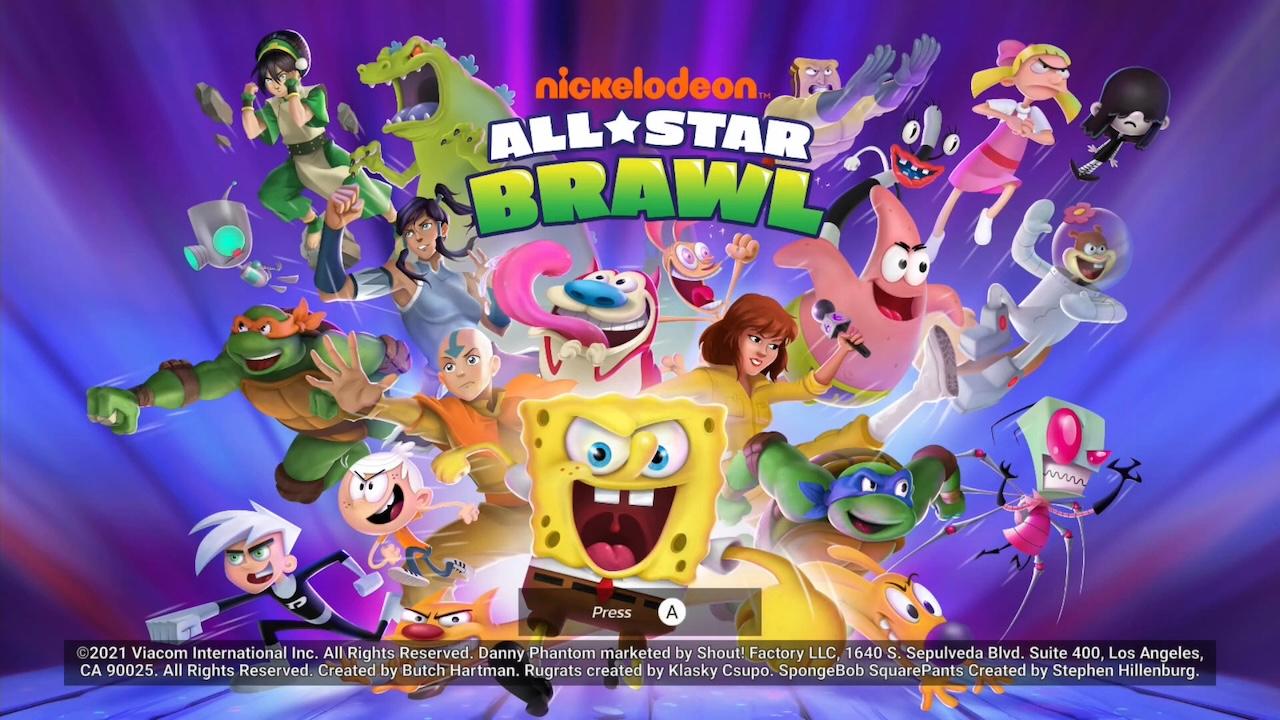 Nickelodeon All-Star Brawl title screen for Nintendo Switch
