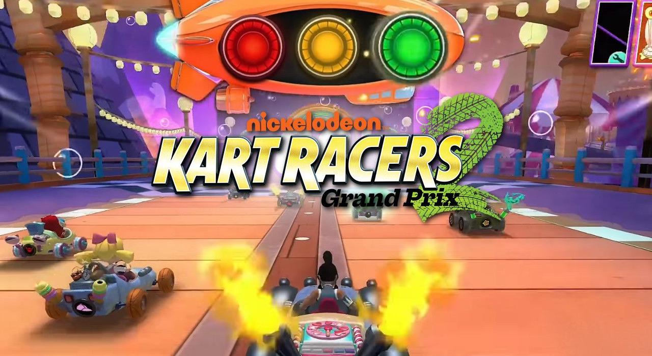 Nickelodeon Kart Racers 2: Grand Prix title screen for Nintendo Switch