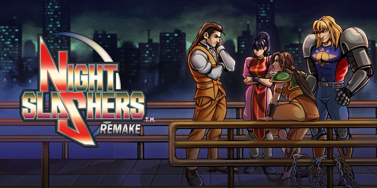 Night Slashers Remake title screen for Nintendo Switch