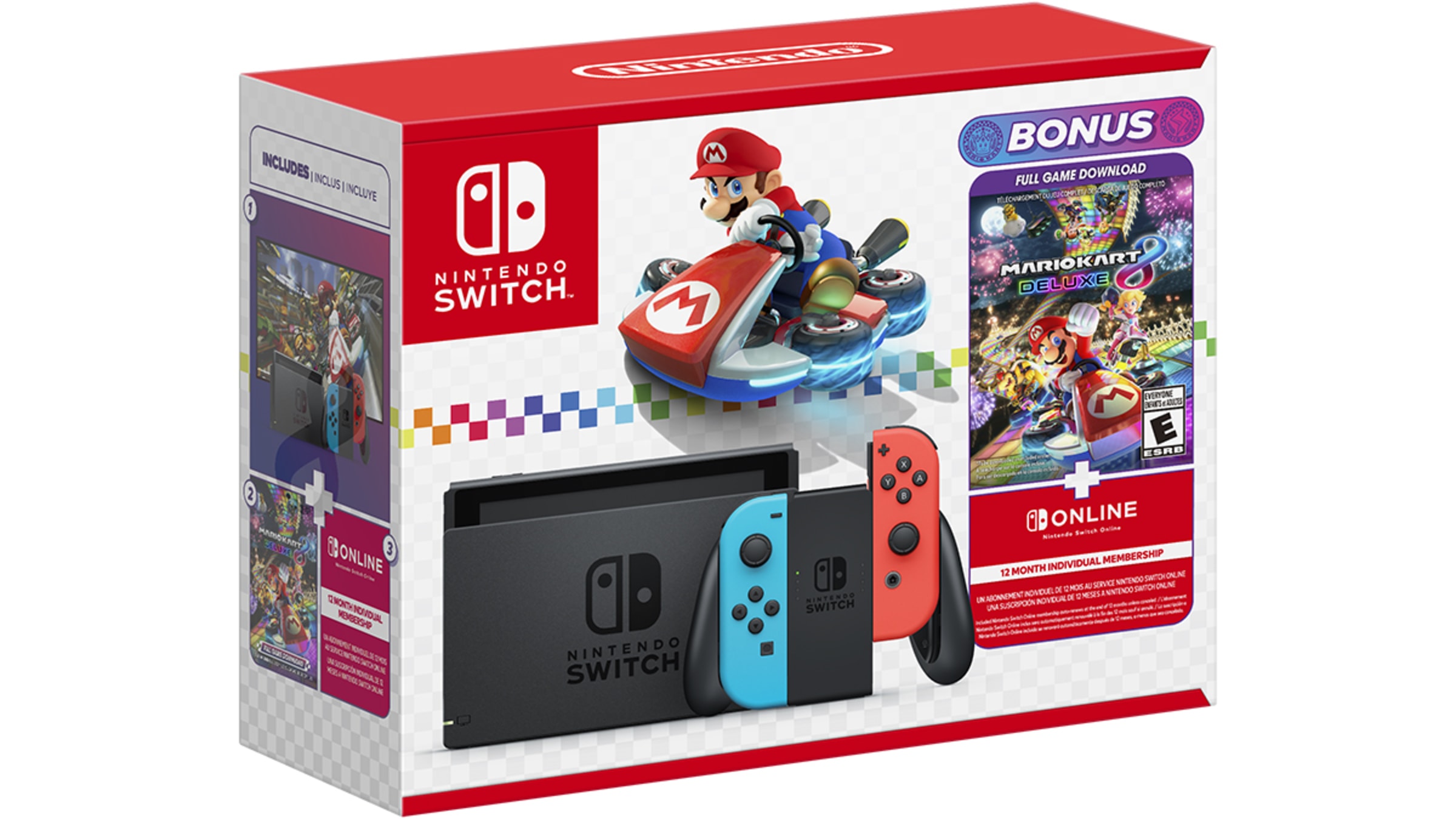 Nintendo Switch Mario Kart 8 Deluxe Bundle title screen for Nintendo Switch