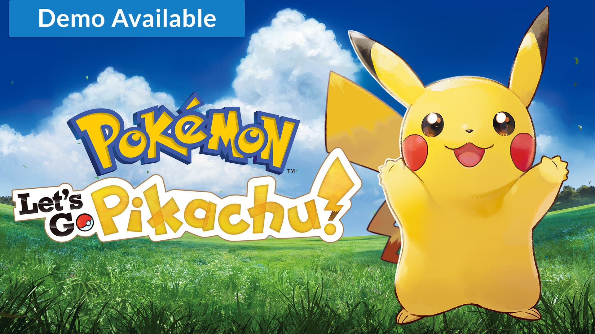 Nintendo Switch Pokemon: Let's Go Pikachu Edition title screen for Nintendo Switch