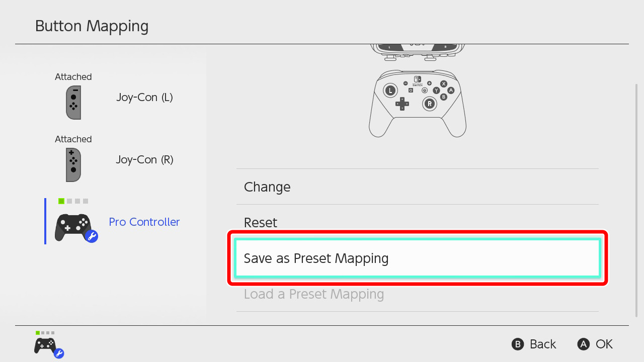 Nintendo Switch Pro Controller title screen for Nintendo Switch