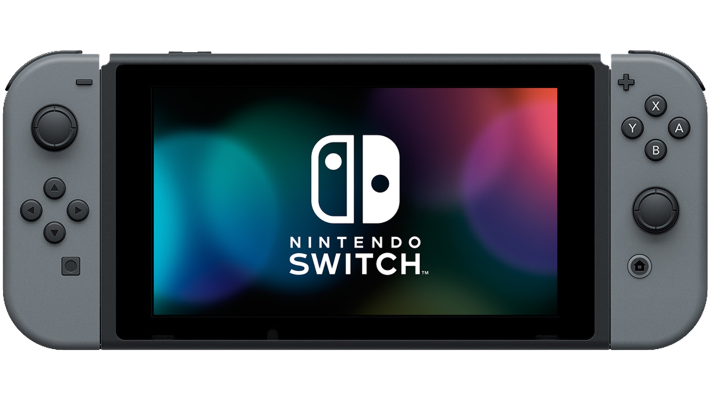 Nintendo Switch with Gray Joy-Con title screen for Nintendo Switch