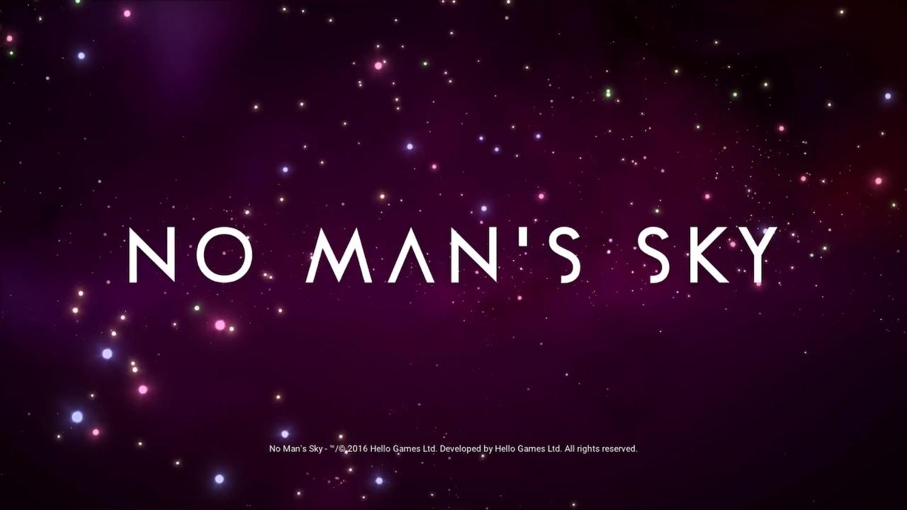 No Man's Sky title screen for Nintendo Switch