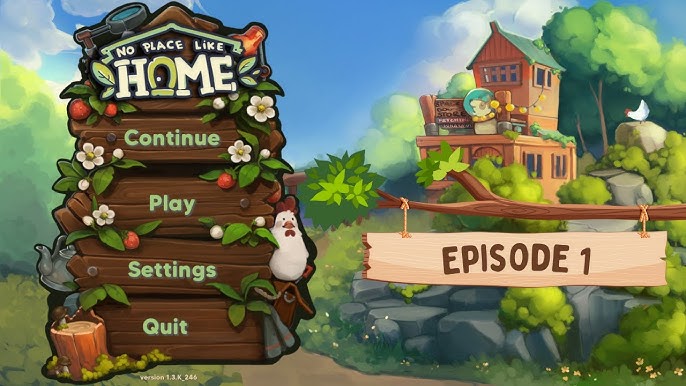 No Place Like Home title screen for Nintendo Switch